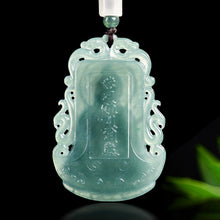 Natural Jade Pendant Amitabha Buddha Jadeite Pendant