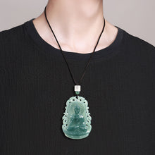 Natural Jade Pendant Amitabha Buddha Jadeite Pendant