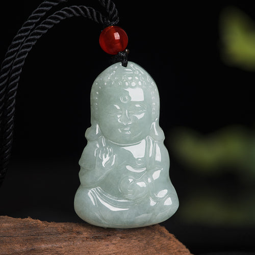 Natural Jade Pendant Baby Buddha Jadeite Pendant