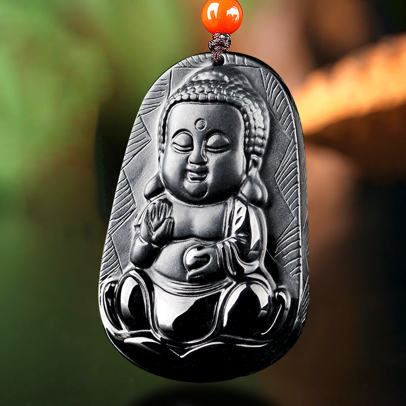 Natural Jade Pendant Baby Buddha Jadeite Pendant