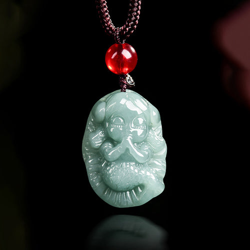 Natural Jade Pendant Baby Mermaid Jadeite Pendant