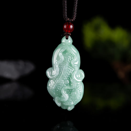Natural Jade Pendant Baicai Jadeite Pendant