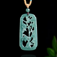 Natural Jade Pendant Bamboo Jadeite Pendant