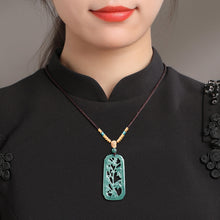 Natural Jade Pendant Bamboo Jadeite Pendant