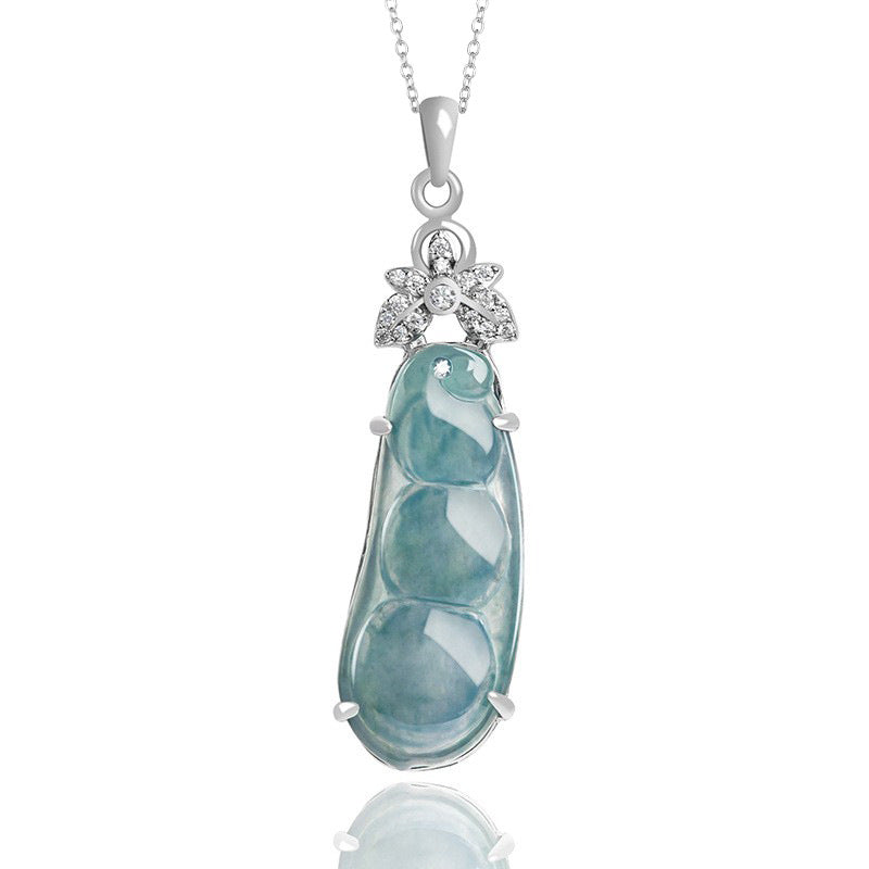 Natural Jade Pendant Bean Jadeite Pendant