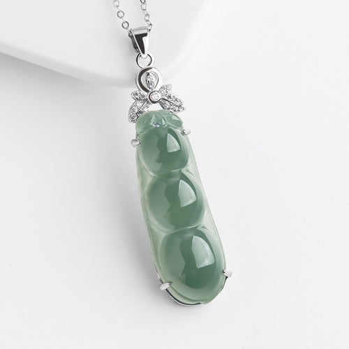 Natural Jade Pendant Bean Jadeite Pendant