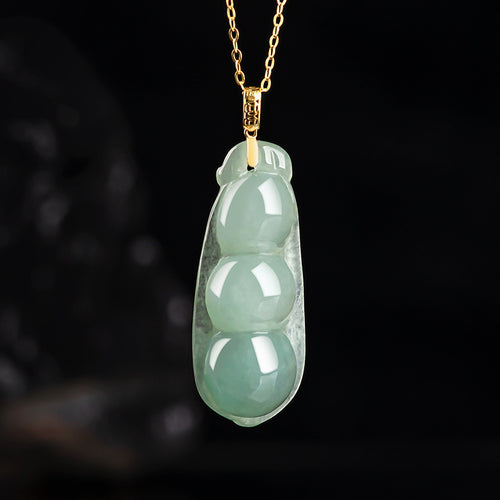 Natural Jade Pendant Bean Jadeite Pendant