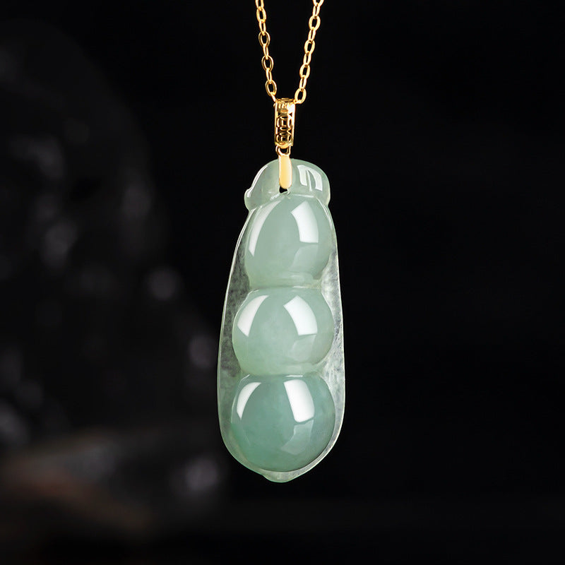 Natural Jade Pendant Bean Jadeite Pendant