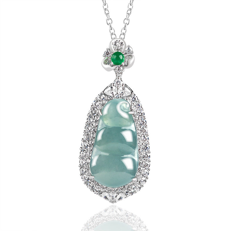 Natural Jade Pendant Bean Jadeite Pendant