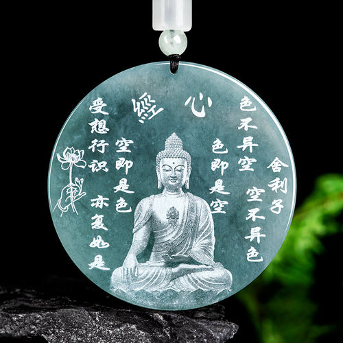 Natural Jade Pendant Buddha Jadeite Pendant TUPT482
