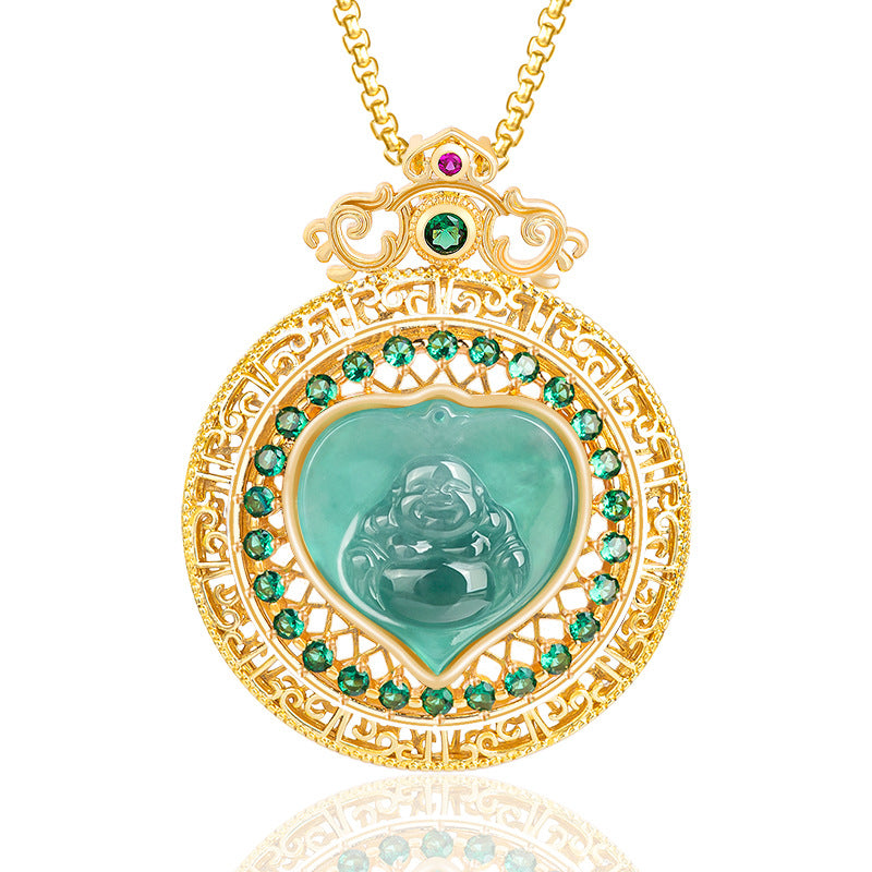 Natural Jade Pendant Buddha Jadeite Pendant
