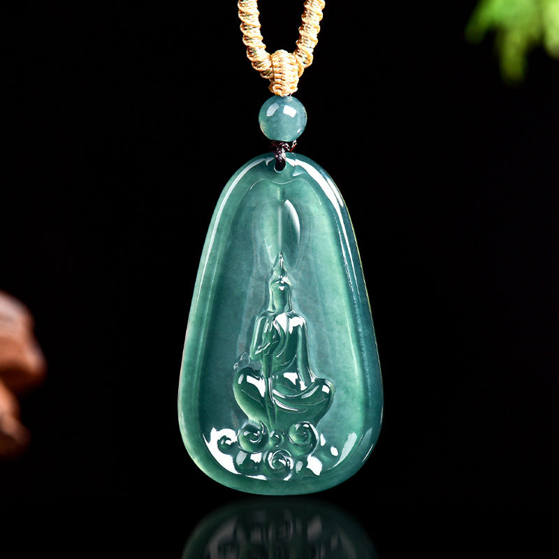 Natural Jade Pendant Buddha Jadeite Pendant