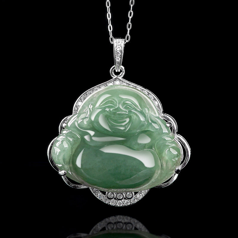 Natural Jade Pendant Buddha Jadeite Pendant