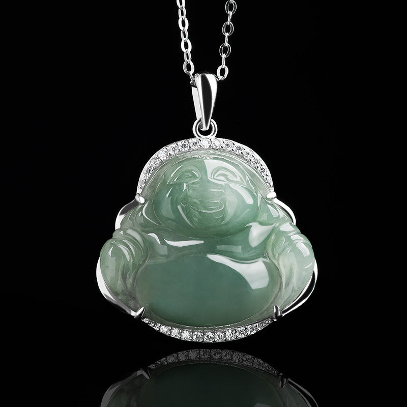 Natural Jade Pendant Buddha Jadeite Pendant