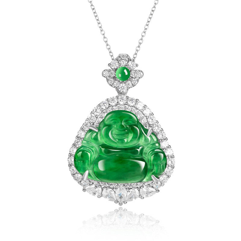 Natural Jade Pendant Buddha Jadeite Pendant