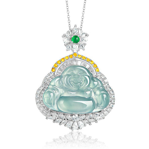 Natural Jade Pendant Buddha Jadeite Pendant
