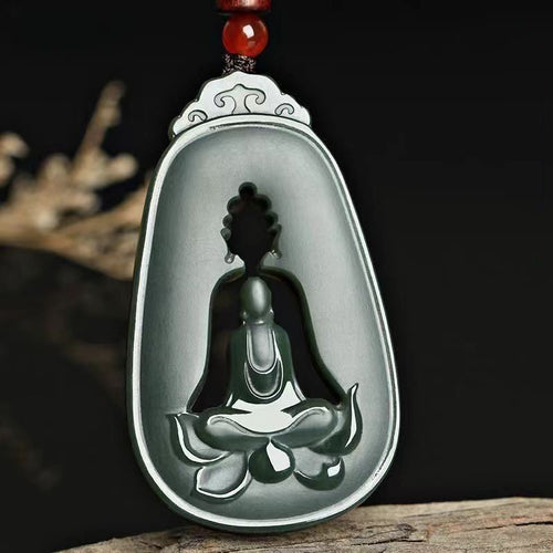 Natural Jade Pendant Buddha Nephrite Pendant