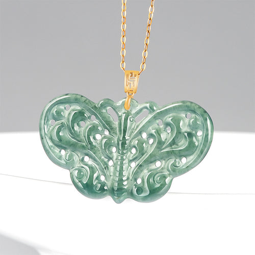 Natural Jade Pendant Butterfly Jadeite Pendant
