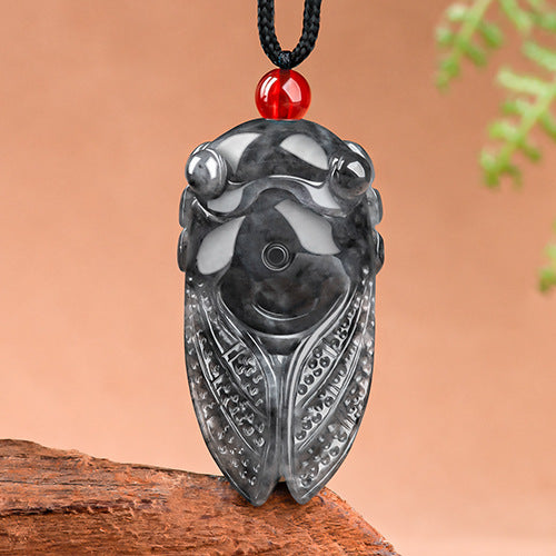 Natural Jade Pendant Cicada Jadeite Pendant