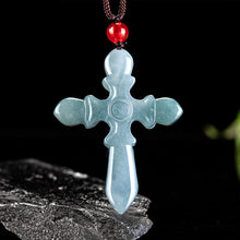 Natural Jade Pendant Cross Jadeite Pendant