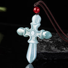 Natural Jade Pendant Cross Jadeite Pendant