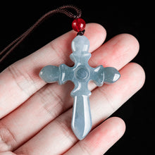Natural Jade Pendant Cross Jadeite Pendant