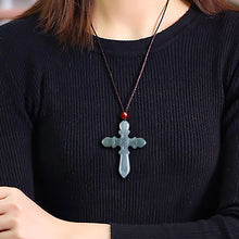 Natural Jade Pendant Cross Jadeite Pendant