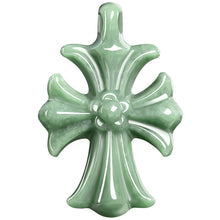 Natural Jade Pendant Cross Jadeite Pendant