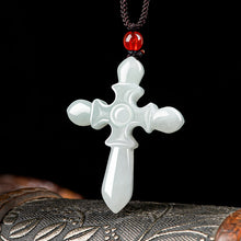 Natural Jade Pendant Cross Jadeite Pendant