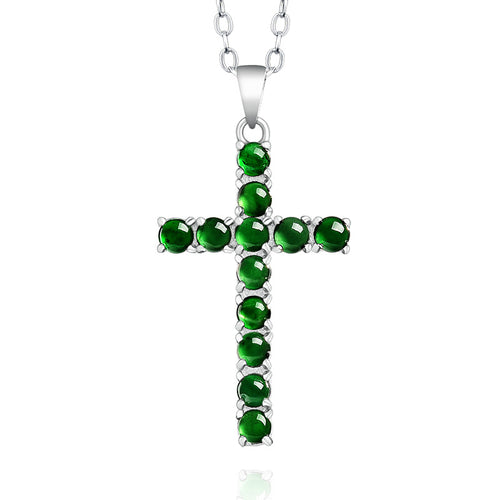 Natural Jade Pendant Cross Jadeite Pendant