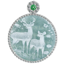 Natural Jade Pendant Deer Jadeite Pendant