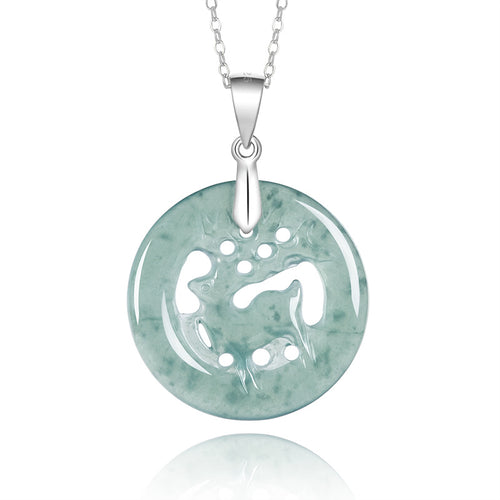 Natural Jade Pendant Deer Jadeite Pendant
