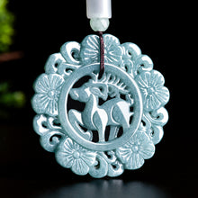 Natural Jade Pendant Deer Jadeite Pendant
