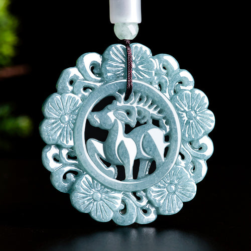 Natural Jade Pendant Deer Jadeite Pendant