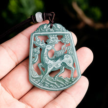 Natural Jade Pendant Deer Jadeite Pendant