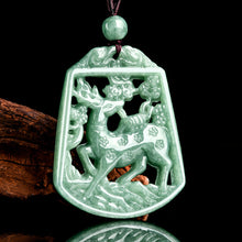 Natural Jade Pendant Deer Jadeite Pendant