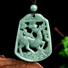 Natural Jade Pendant Deer Jadeite Pendant