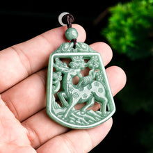 Natural Jade Pendant Deer Jadeite Pendant