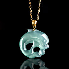 Natural Jade Pendant Dolphin Jadeite Pendant