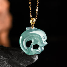 Natural Jade Pendant Dolphin Jadeite Pendant
