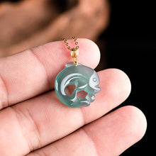 Natural Jade Pendant Dolphin Jadeite Pendant