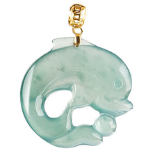 Natural Jade Pendant Dolphin Jadeite Pendant