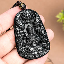 Natural Jade Pendant Dragon Amitabha Buddha Jadeite Pendant