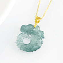 Natural Jade Pendant Dragon Fish Jadeite Pendant