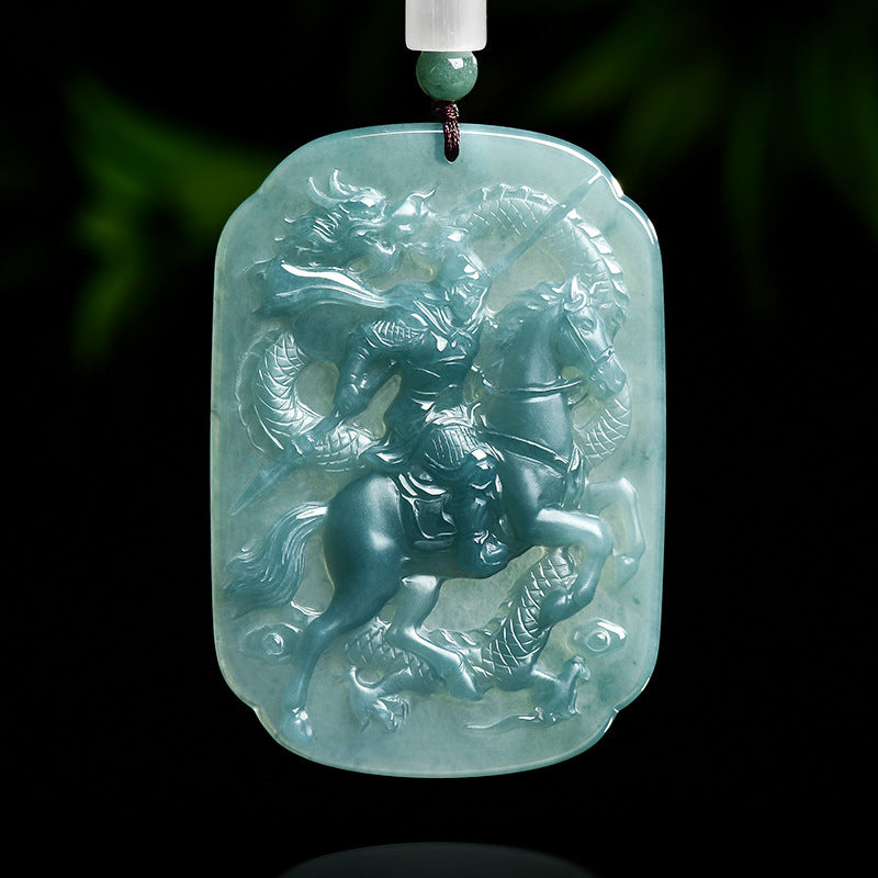 Natural Jade Pendant Dragon General Jadeite Pendant