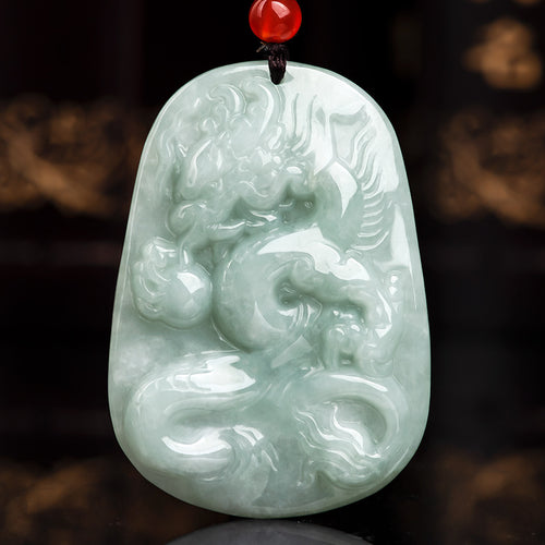 Natural Jade Pendant Dragon Jadeite Pendant