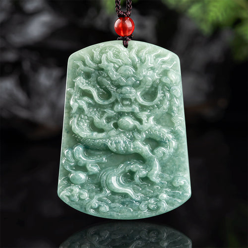 Natural Jade Pendant Dragon Jadeite Pendant