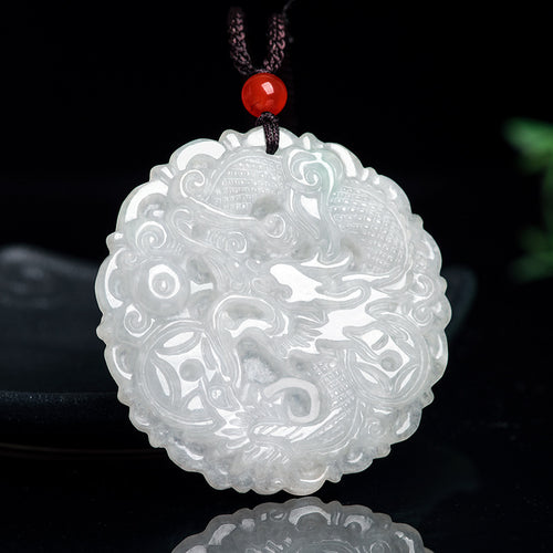 Natural Jade Pendant Dragon Jadeite Pendant