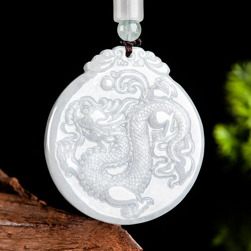 Natural Jade Pendant Dragon Jadeite Pendant