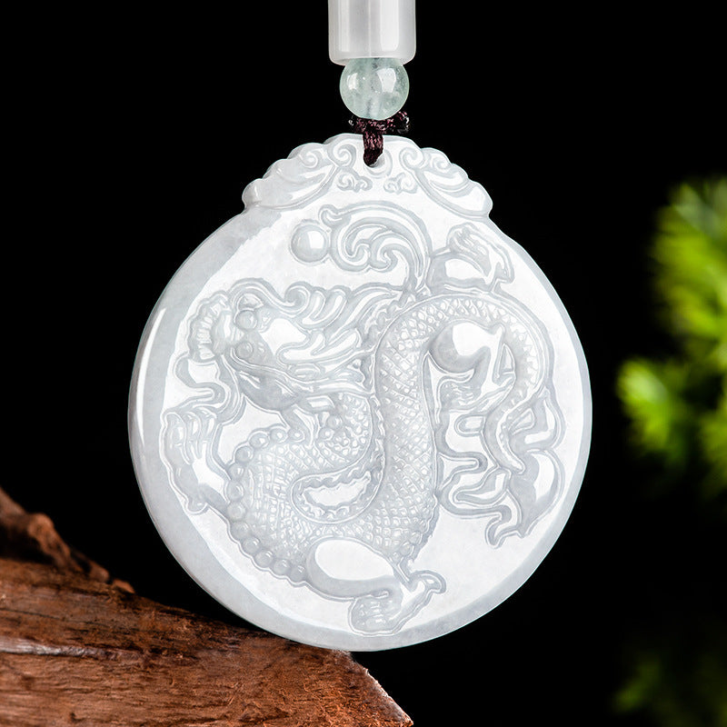 Natural Jade Pendant Dragon Jadeite Pendant